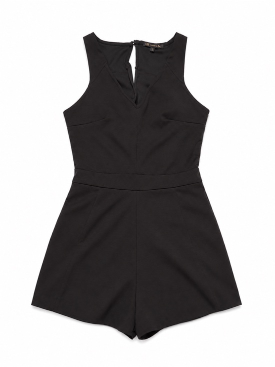 Gianni Bini Pants - Black Sleeveless V-Neck Romper